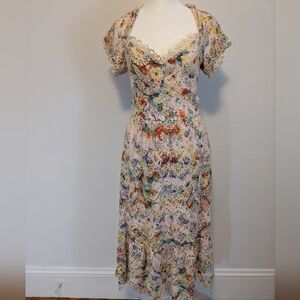Elliatt Scalloped Faith Dress Size Small Feminine Floral See Description Measure
